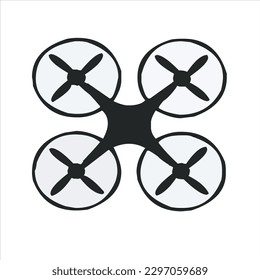 Drone from above aerial camera icon graphic design logo illustration