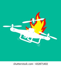 Drone accidents.Vector illustration