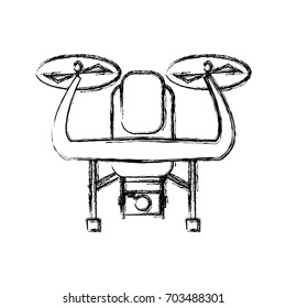 drone with action camera device front view