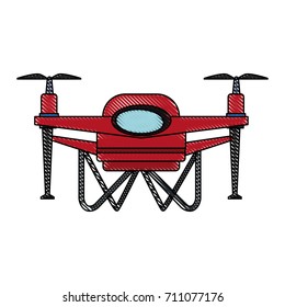 drone with action camera front view