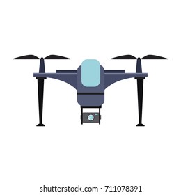 drone with action camera front view