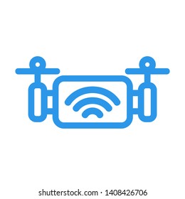 Drone aerial camera icon graphic design logo illustration - Vector

