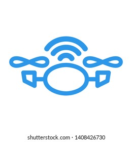 Drone aerial camera icon graphic design logo illustration - Vector
