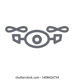 Drone aerial camera icon graphic design logo illustration - Vector
