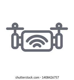 Drone aerial camera icon graphic design logo illustration - Vector
