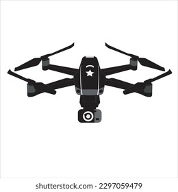 Drone aerial camera icon graphic design logo illustration