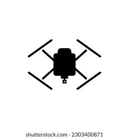 Drone aerial camera icon graphic design logo illustration