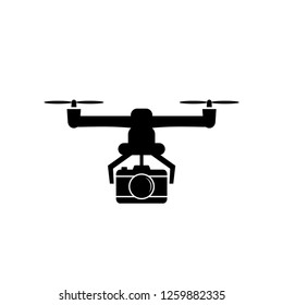 Drone aerial camera icon logo vector