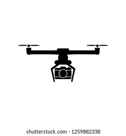 Drone aerial camera icon logo vector