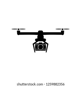 Drone aerial camera icon logo vector