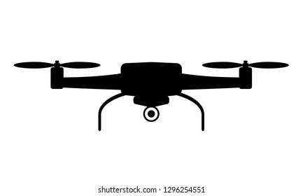 Drone aerial camera icon with minimal style. Vector Illustration.