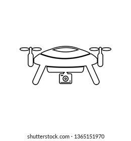 drone, aerial imaging icon. Element of Equipment photography for mobile concept and web apps icon. Outline, thin line icon for website design and development, app development