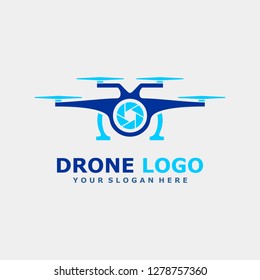 Drone Aerial Logo Vector Template