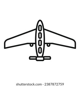 Drone aerial view icon outline vector. Smart digital map. Ai video
