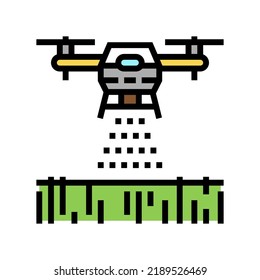 drone agriculture farm color icon vector. drone agriculture farm sign. isolated symbol illustration