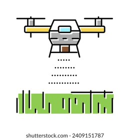 drone agriculture farm color icon vector. drone agriculture farm sign. isolated symbol illustration