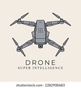 drone air logo design vector art illustration