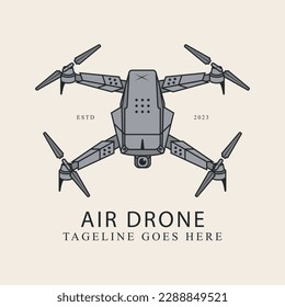 drone air logo design vector art illustration