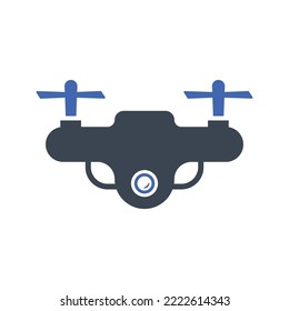 Icono de avión de drones, gráficos vectoriales