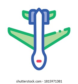 drone airplane icon vector. drone airplane sign. color symbol illustration
