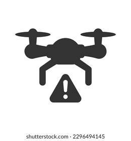 Drone alert icon, Vector Graphics