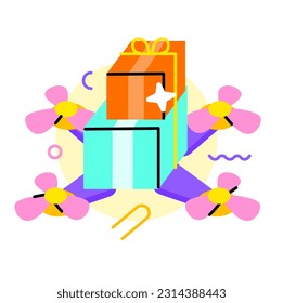 Drone Artificial intelligence Sending Package