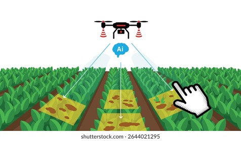 Tecnologia agrícola de precisão assistida por drone otimizando a saúde e o rendimento das colheitas com eficiência