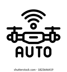 drone auto return home icon vector. drone auto return home sign. isolated contour symbol illustration