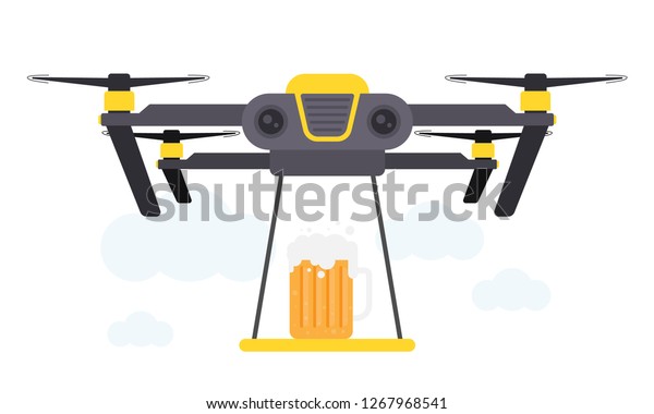álbum Siesta Inmuebles Drone Soda Delivery Concept Vector Illustration: vector de stock (libre de  regalías) 1267968550 | Shutterstock