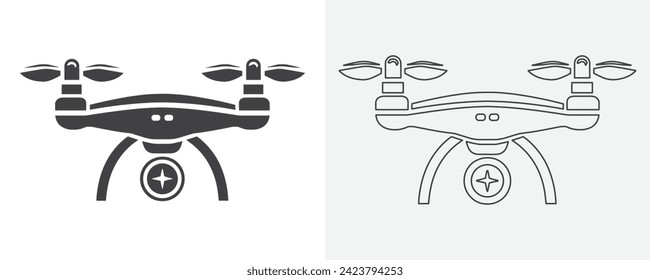 Drone black icon. drone icon symbol design drone icon or logo isolated sign symbol vector illustration black drone on white background vector art