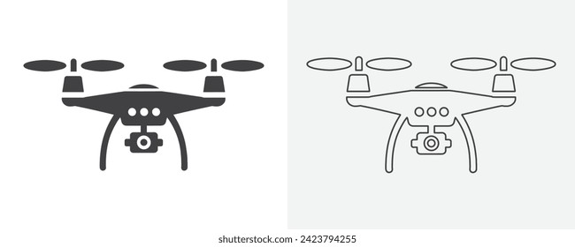 Drone black icon. drone icon symbol design drone icon or logo isolated sign symbol vector illustration black drone on white background vector art