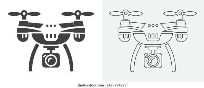 Drone black icon. drone icon symbol design drone icon or logo isolated sign symbol vector illustration black drone on white background vector art