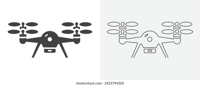 Drone black icon. drone icon symbol design drone icon or logo isolated sign symbol vector illustration black drone on white background vector art