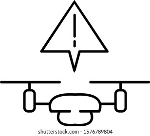 Drone black line simple icon