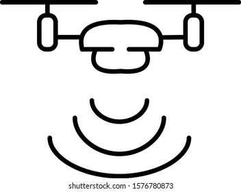 Drone black simple line icon