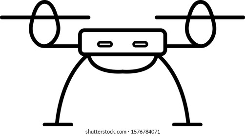 Drone black simple line icon