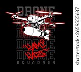 Drone with Bomb Attachment, Vector Illustration