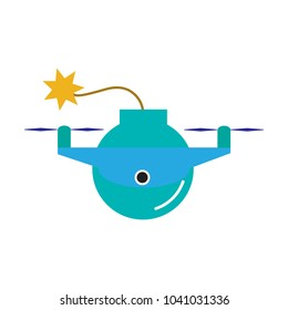 Drone Bomb Logo Icon Design