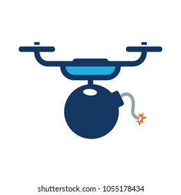 Drone Bomb logo Icon Design