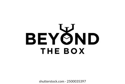 drone and box logo design symbol