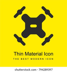 Drone bright yellow material minimal icon or logo design