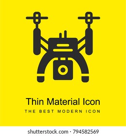 Drone bright yellow material minimal icon or logo design