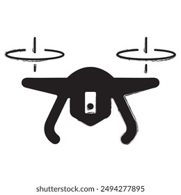 drone brush strokes on a white background. Vector illustration.
