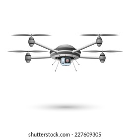 Drone with Camera. 3d design vector