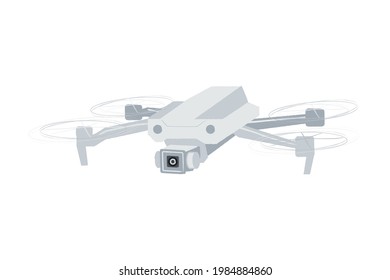 Drone, Drone Camera, Aerial Photograph, Flyover Video, Helicopter Vector, Helicam, Drone Quadcopter, Action Camera, Flat Icon, Mobile Icon, Website Icon, Vector Icon Symbol Illustration Background