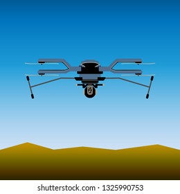 Drone with camera in the air