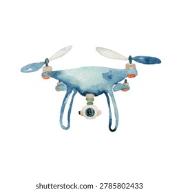 A drone with a camera attached underneath