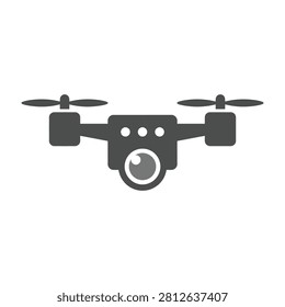 A drone with a camera flying in the air, showcasing modern technology and gadgets for aerial photography