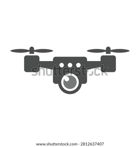 A drone with a camera flying in the air, showcasing modern technology and gadgets for aerial photography