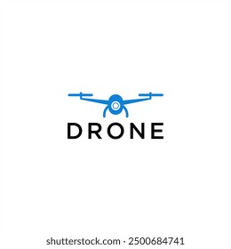 Drone camera flying logo for spray building agriculture or photographer video studio service